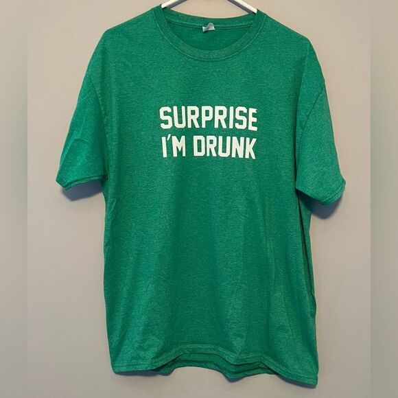 “Surprise I’m Drunk” Unisex Tee, size L/XL - Picture 1 of 4